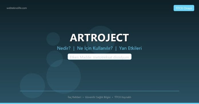 ARTROJECT nedir ne işe yarar - ilaç bilgisi