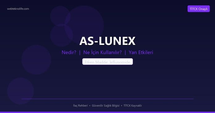 AS-LUNEX nedir ne işe yarar - ilaç bilgisi