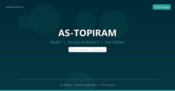 AS-TOPIRAM nedir ne işe yarar - ilaç bilgisi