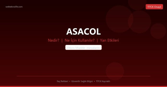 ASACOL nedir ne işe yarar - ilaç bilgisi