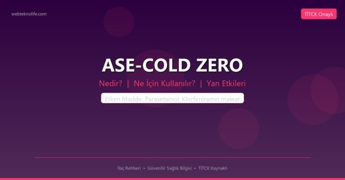 ASE-COLD ZERO nedir ne işe yarar - ilaç bilgisi