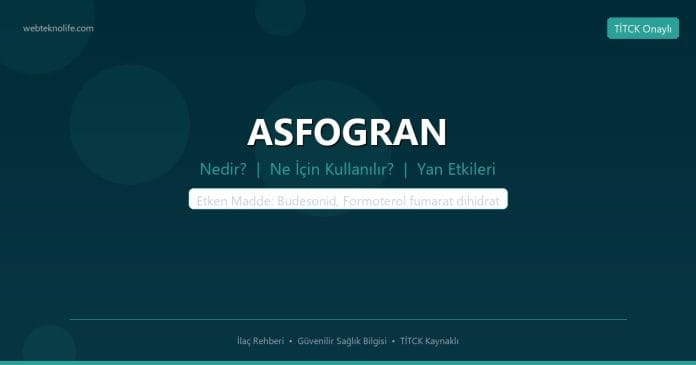 ASFOGRAN nedir ne işe yarar - ilaç bilgisi