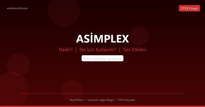 ASİMPLEX nedir ne işe yarar - ilaç bilgisi