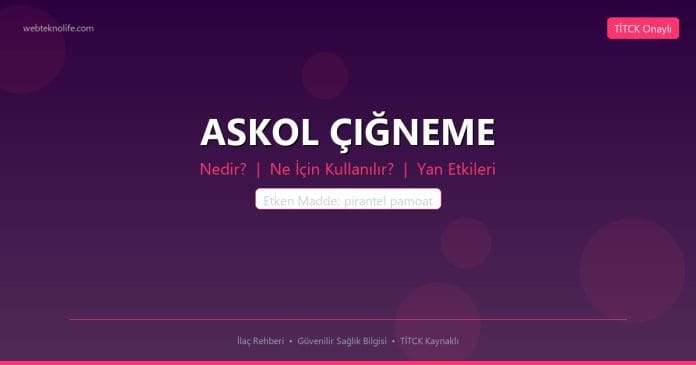 ASKOL ÇIĞNEME nedir ne işe yarar - ilaç bilgisi