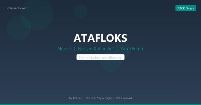 ATAFLOKS nedir ne işe yarar - ilaç bilgisi