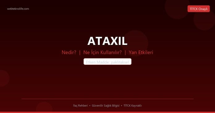 ATAXIL nedir ne işe yarar - ilaç bilgisi