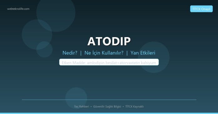 ATODIP nedir ne işe yarar - ilaç bilgisi