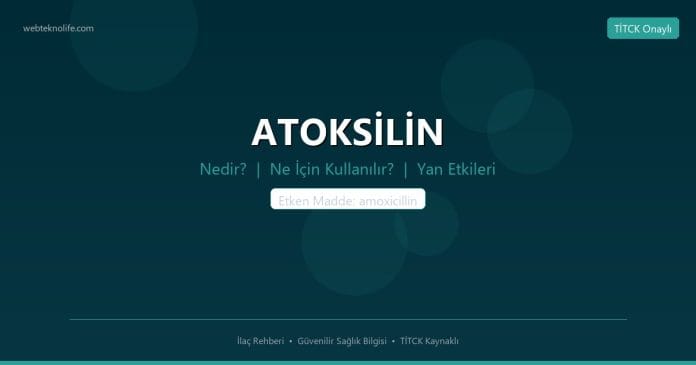 ATOKSİLİN nedir ne işe yarar - ilaç bilgisi