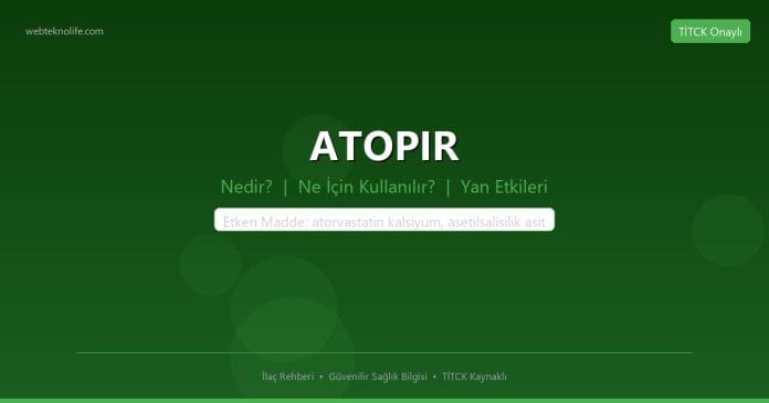 ATOPIR nedir ne işe yarar - ilaç bilgisi