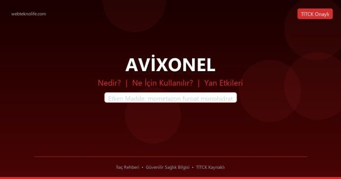 AVİXONEL nedir ne işe yarar - ilaç bilgisi