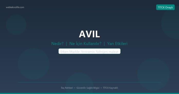 AVIL nedir ne işe yarar - ilaç bilgisi