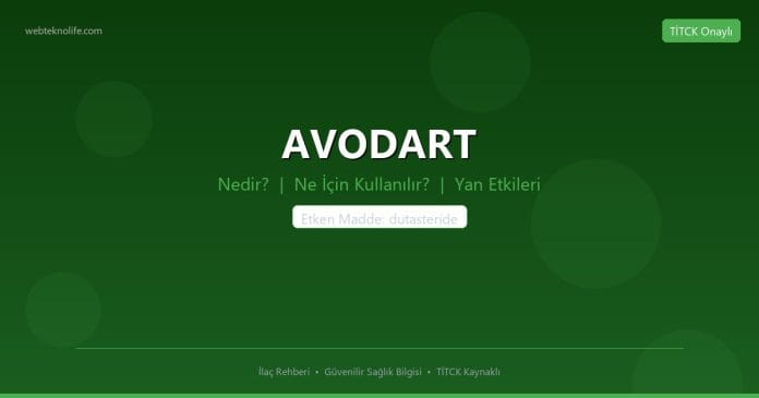 AVODART nedir ne işe yarar - ilaç bilgisi