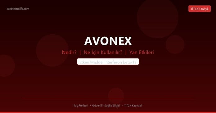 AVONEX nedir ne işe yarar - ilaç bilgisi