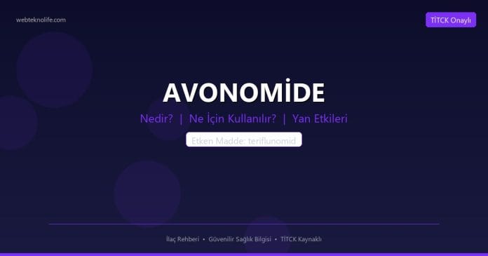 AVONOMİDE nedir ne işe yarar - ilaç bilgisi