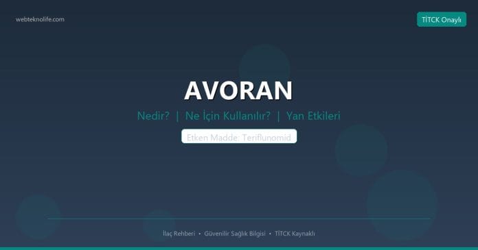 AVORAN nedir ne işe yarar - ilaç bilgisi