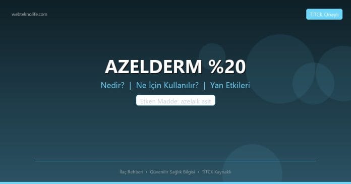 AZELDERM nedir ne işe yarar - ilaç bilgisi