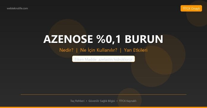 AZENOSE %0,1 BURUN nedir ne işe yarar - ilaç bilgisi
