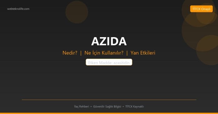 AZIDA nedir ne işe yarar - ilaç bilgisi