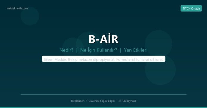 B-AİR nedir ne işe yarar - ilaç bilgisi