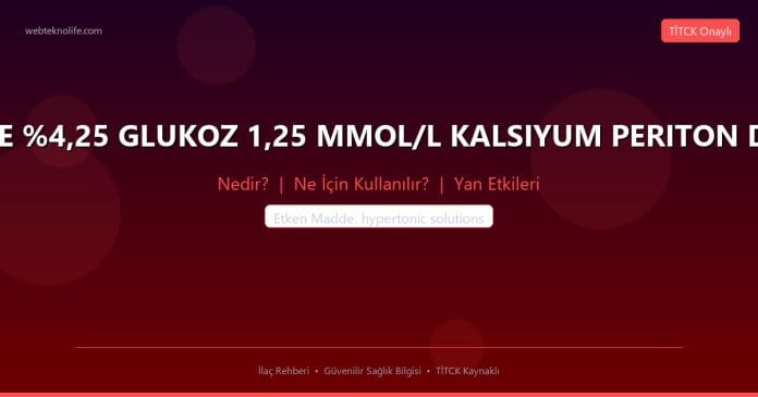 BALANCE SLEEP SAFE %4,25 GLUKOZ 1,25 MMOL/L KALSIYUM PERITON DIYALIZ SOLUSYONU nedir ne işe yarar - ilaç bilgisi