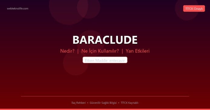 BARACLUDE nedir ne işe yarar - ilaç bilgisi