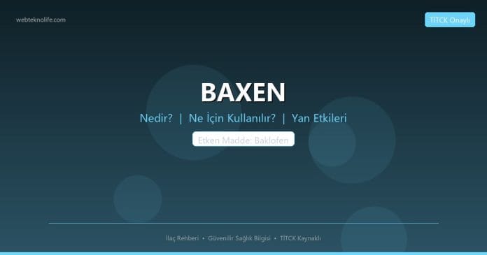 BAXEN nedir ne işe yarar - ilaç bilgisi