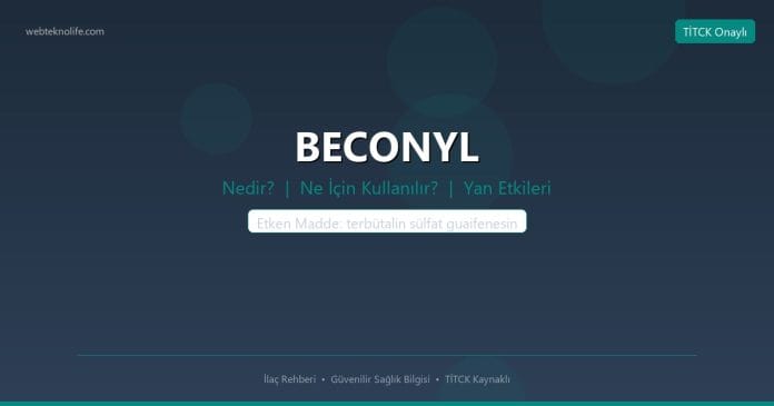 BECONYL nedir ne işe yarar - ilaç bilgisi