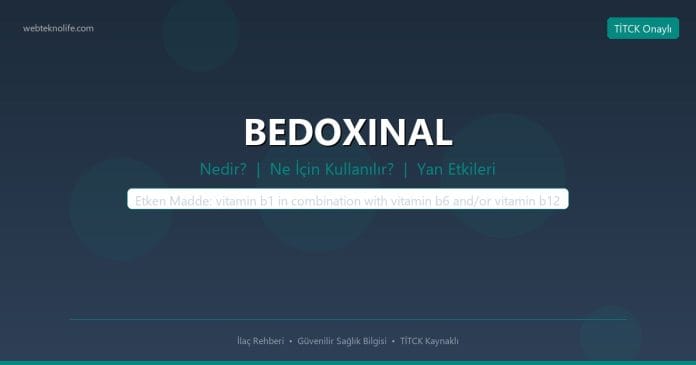BEDOXINAL nedir ne işe yarar - ilaç bilgisi