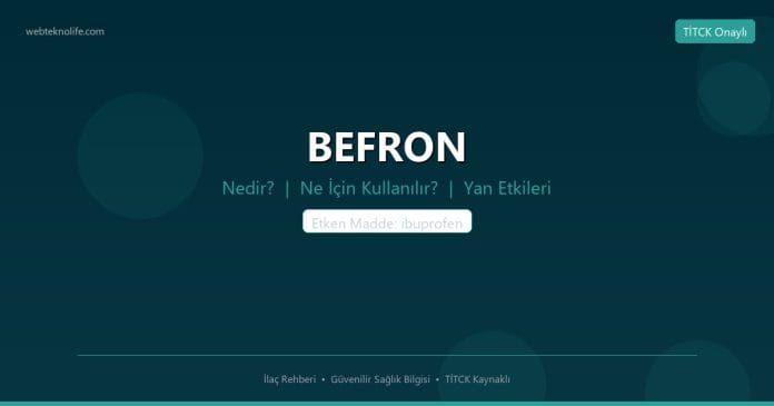 BEFRON nedir ne işe yarar - ilaç bilgisi