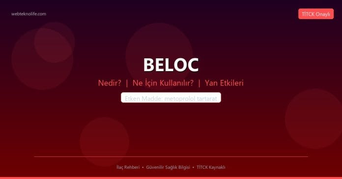 BELOC nedir ne işe yarar - ilaç bilgisi