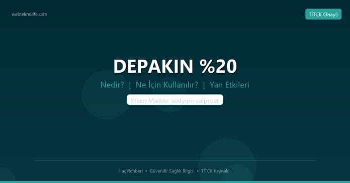 DEPAKIN nedir ne işe yarar - ilaç bilgisi