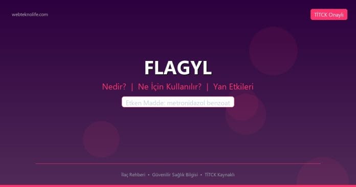 FLAGYL nedir ne işe yarar - ilaç bilgisi