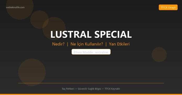 LUSTRAL SPECIAL nedir ne işe yarar - ilaç bilgisi