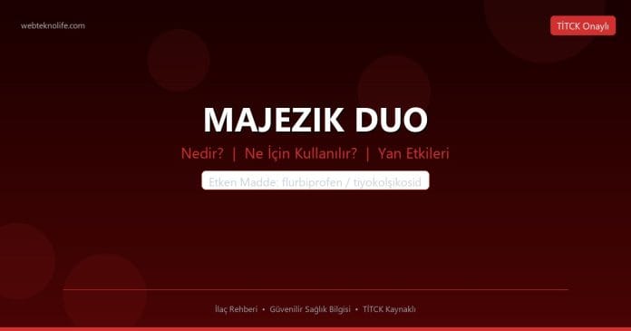 MAJEZIK DUO nedir ne işe yarar - ilaç bilgisi