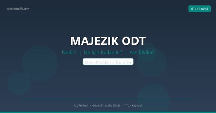 MAJEZIK ODT nedir ne işe yarar - ilaç bilgisi