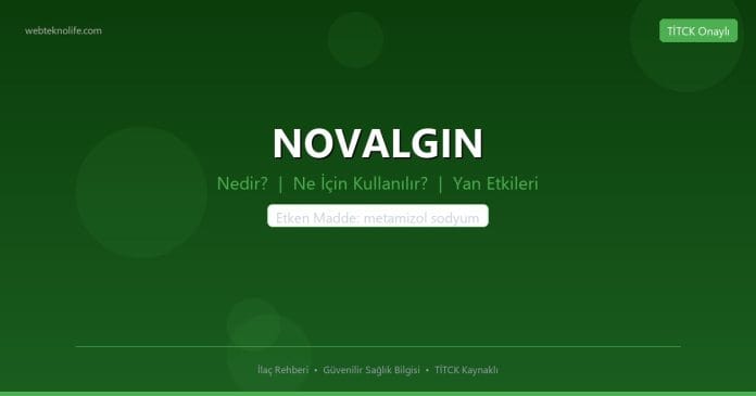 NOVALGIN nedir ne işe yarar - ilaç bilgisi