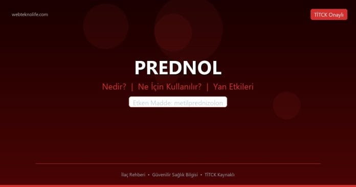 PREDNOL nedir ne işe yarar - ilaç bilgisi