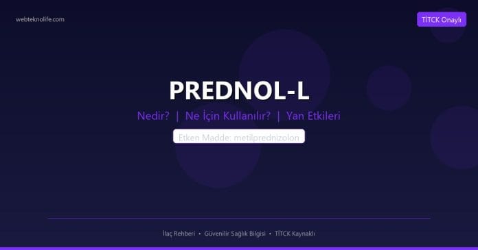 PREDNOL-L nedir ne işe yarar - ilaç bilgisi