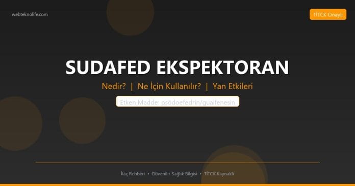 SUDAFED EKSPEKTORAN nedir ne işe yarar - ilaç bilgisi