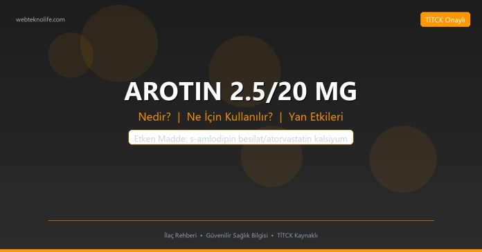 AROTIN 2.5/20 MG nedir ne işe yarar - ilaç bilgisi
