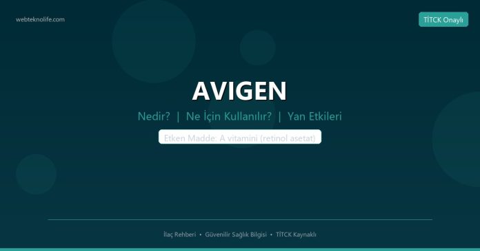 AVIGEN nedir ne işe yarar - ilaç bilgisi