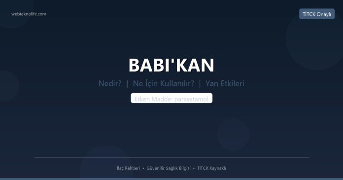 BABI'KAN nedir ne işe yarar - ilaç bilgisi