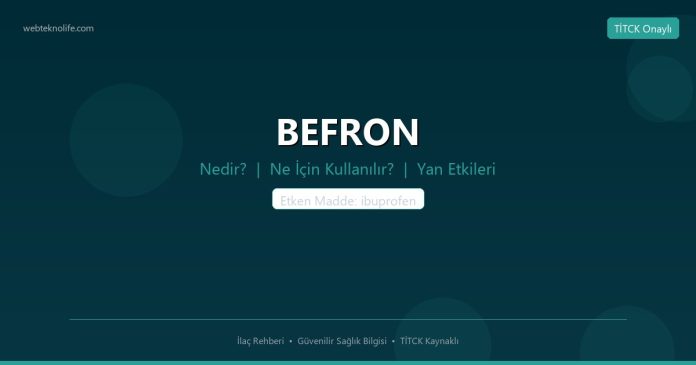 BEFRON nedir ne işe yarar - ilaç bilgisi
