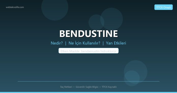 BENDUSTINE nedir ne işe yarar - ilaç bilgisi
