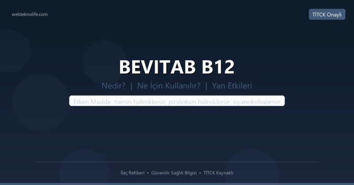 BEVITAB B12 nedir ne işe yarar - ilaç bilgisi
