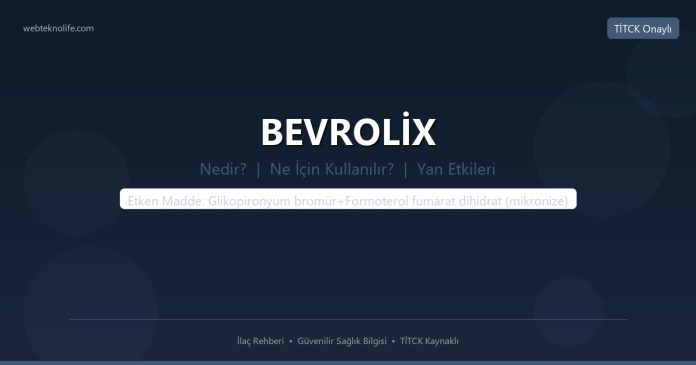 BEVROLİX nedir ne işe yarar - ilaç bilgisi