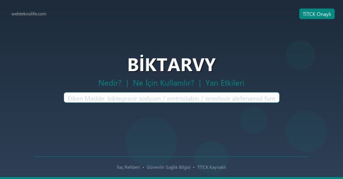 BİKTARVY nedir ne işe yarar - ilaç bilgisi