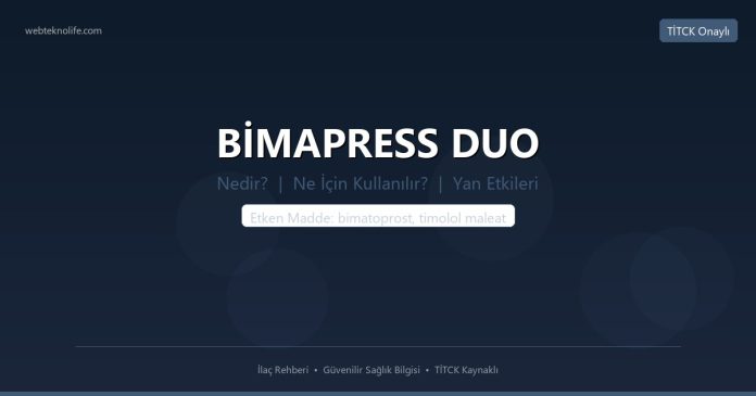 BİMAPRESS DUO nedir ne işe yarar - ilaç bilgisi