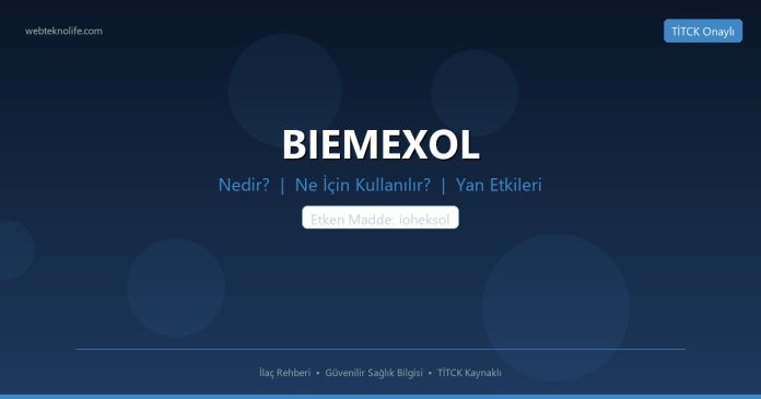 BIEMEXOL nedir ne işe yarar - ilaç bilgisi