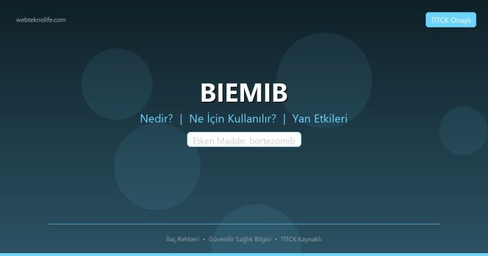 BIEMIB nedir ne işe yarar - ilaç bilgisi